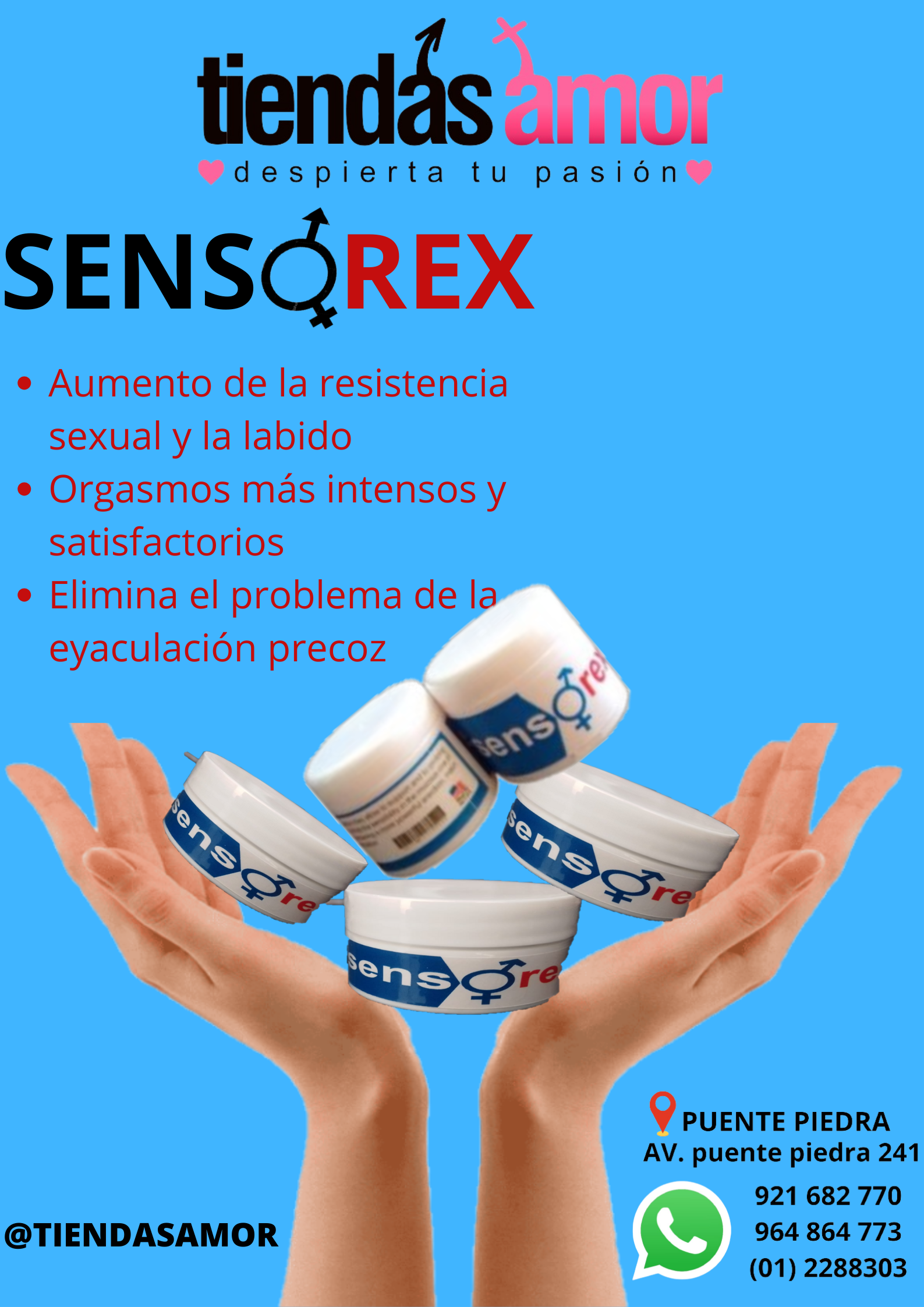 SENSOREX CREMA RETARDANTE natural original WhatsApp C 921 682 770- 969 889 888 -964 864 773